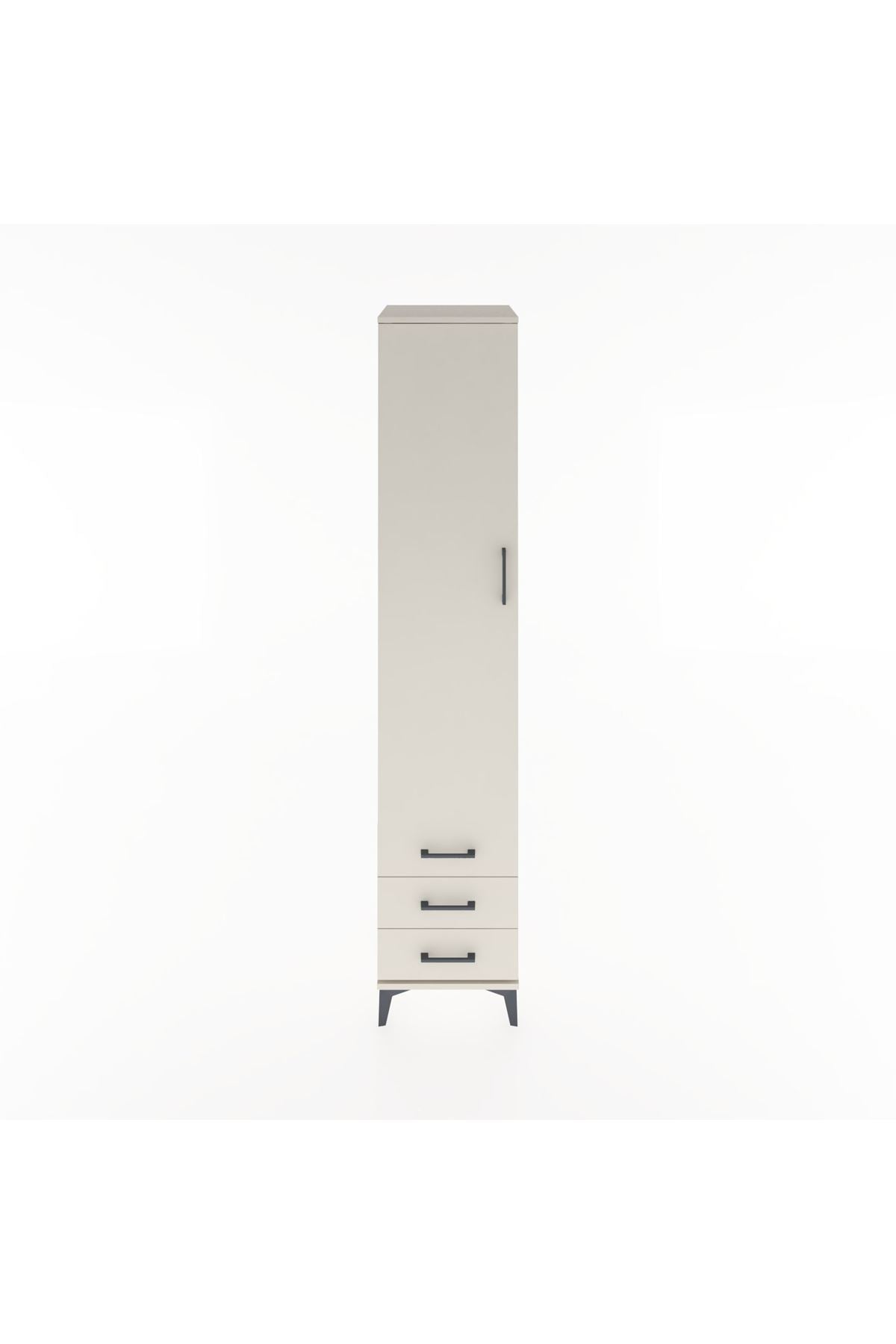 Hyperion Dolap 5 Raflı 3 Çekmeceli Tek Kapaklı 44x44x221 - S61M018V1B