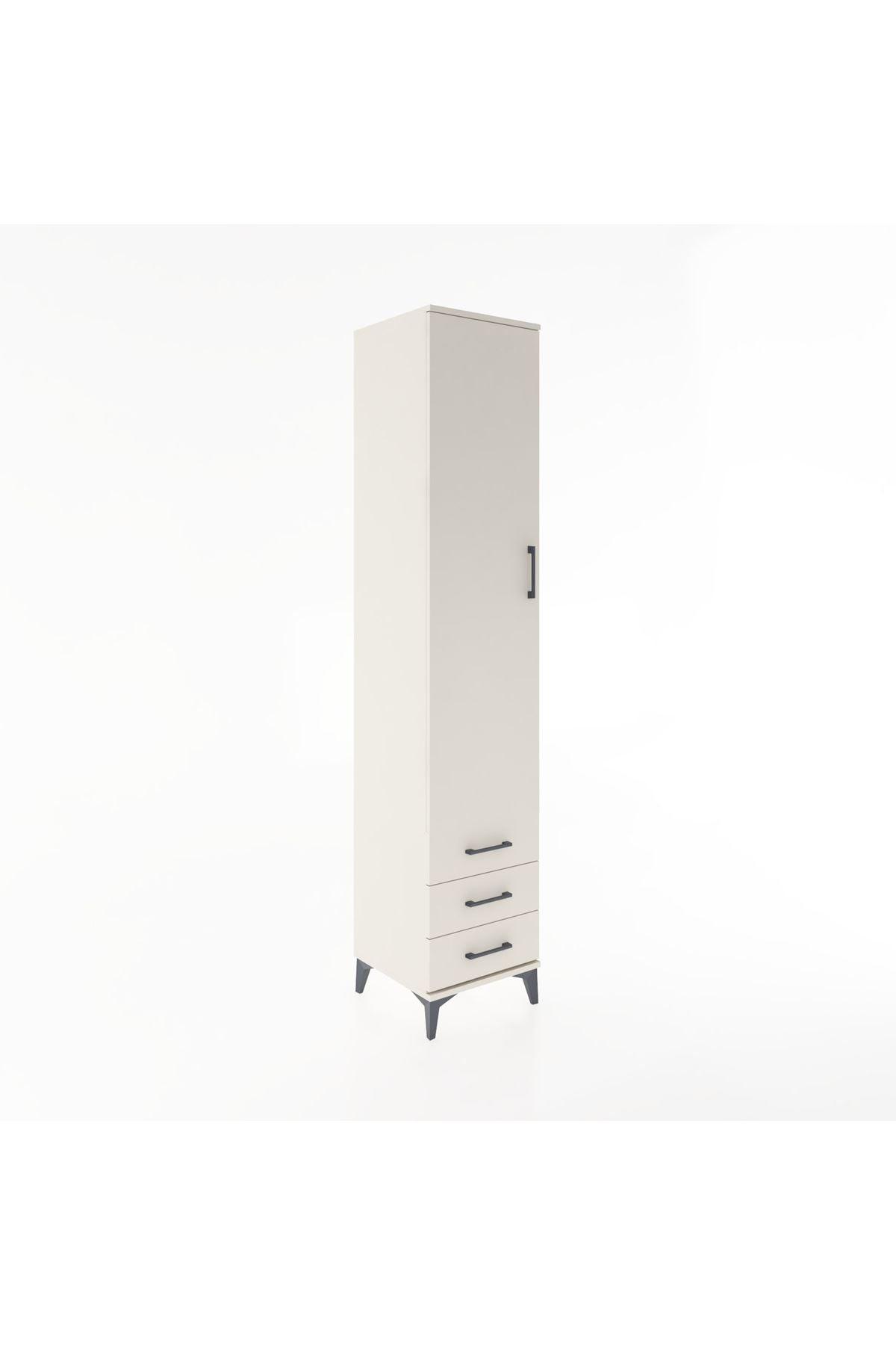 Hyperion Dolap 5 Raflı 3 Çekmeceli Tek Kapaklı 44x44x221 - S61M018V1B