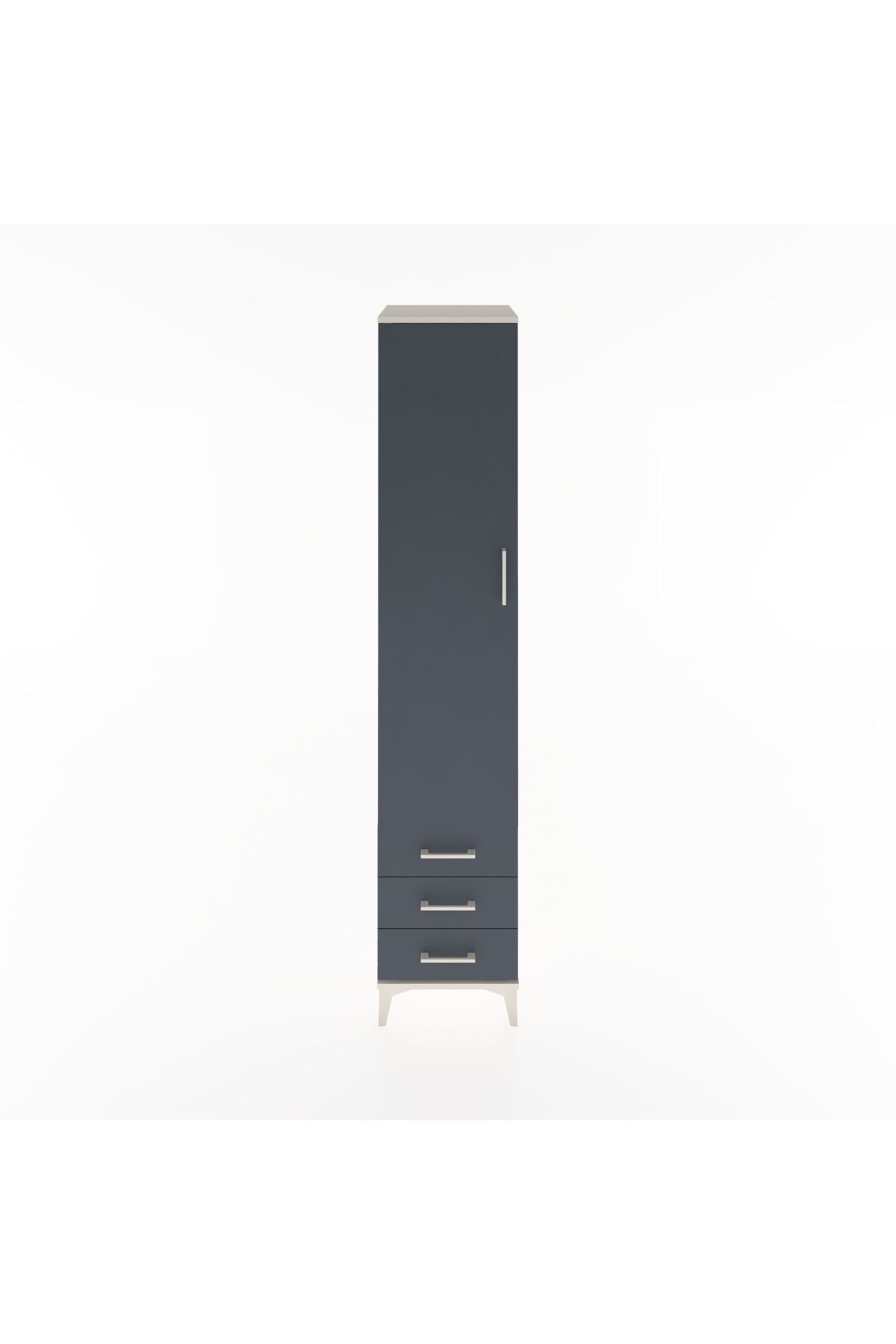 Hyperion Dolap 5 Raflı 3 Çekmeceli Tek Kapaklı 44x44x221 - S61M018V2B