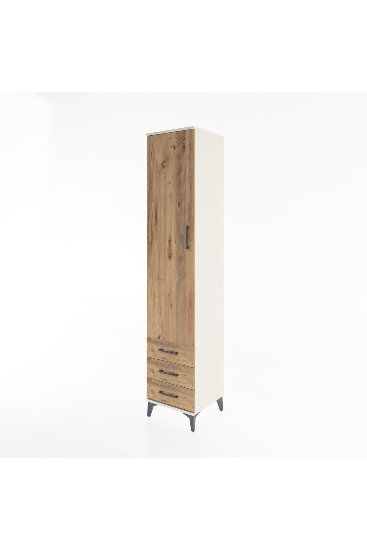 Hyperion Dolap 5 Raflı 3 Çekmeceli Tek Kapaklı 44x44x221 - S61M018V3B