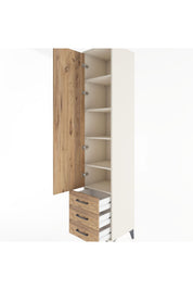 Hyperion Dolap 5 Raflı 3 Çekmeceli Tek Kapaklı 44x44x221 - S61M018V3B