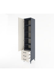 Hyperion Dolap 5 Raflı 3 Çekmeceli Tek Kapaklı 44x44x221 - S61M018V4B