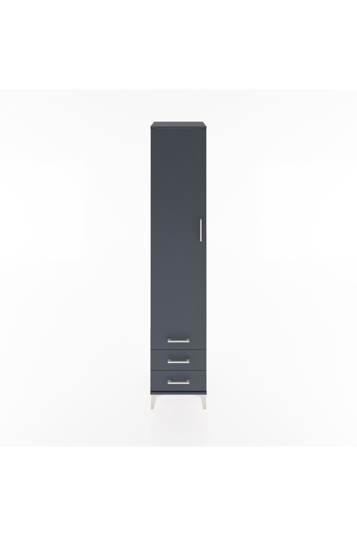 Hyperion Dolap 5 Raflı 3 Çekmeceli Tek Kapaklı 44x44x221 - S61M018V5B