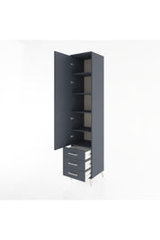 Hyperion Dolap 5 Raflı 3 Çekmeceli Tek Kapaklı 44x44x221 - S61M018V5B