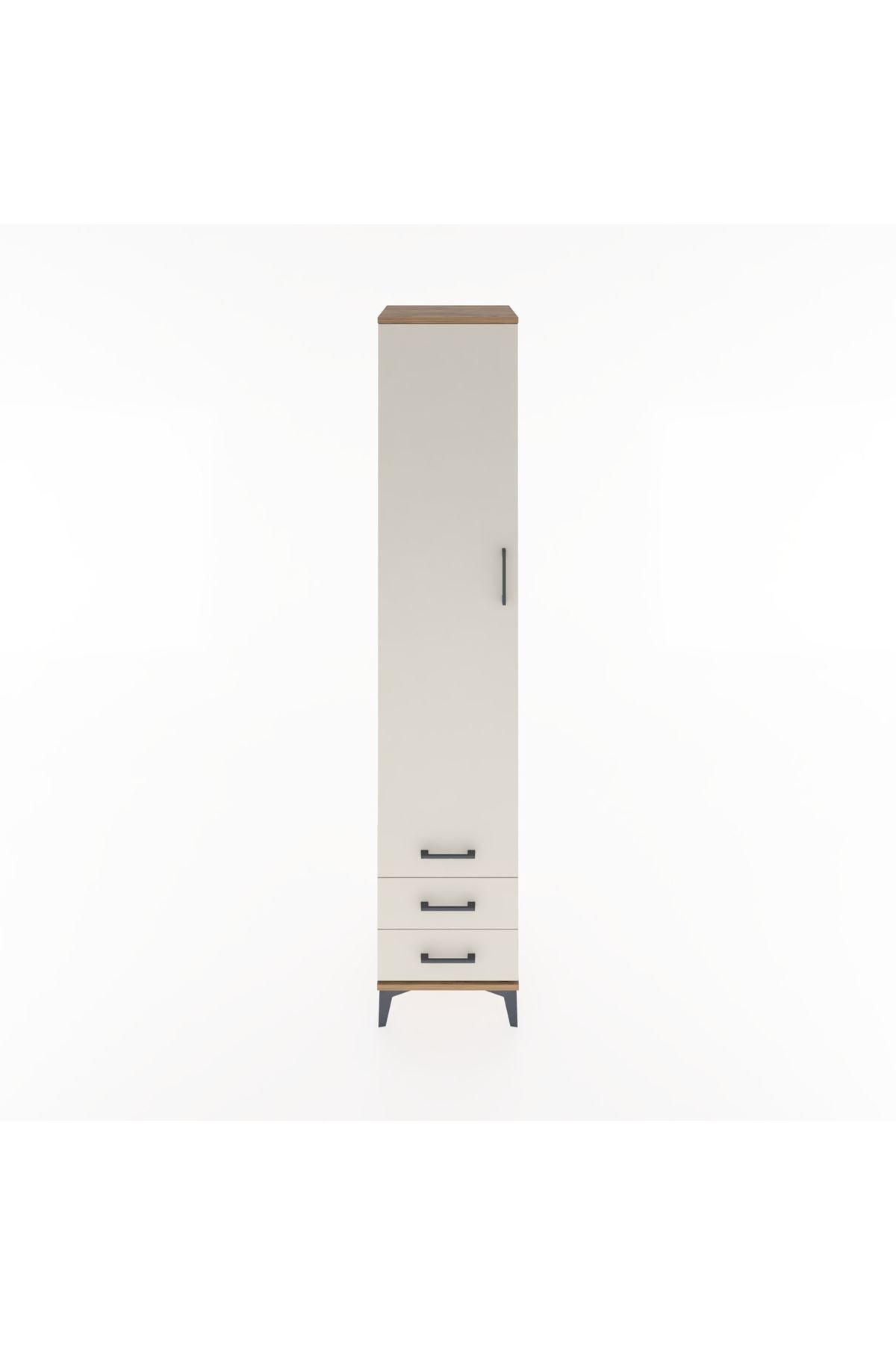 Hyperion Dolap 5 Raflı 3 Çekmeceli Tek Kapaklı 44x44x221 - S61M018V7B