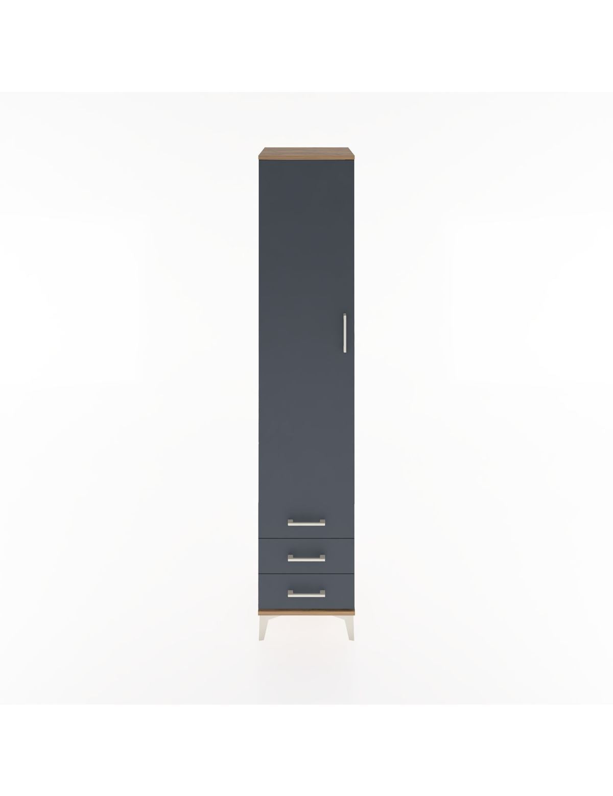 Hyperion Dolap 5 Raflı 3 Çekmeceli Tek Kapaklı 44x44x221 - S61M018V8B
