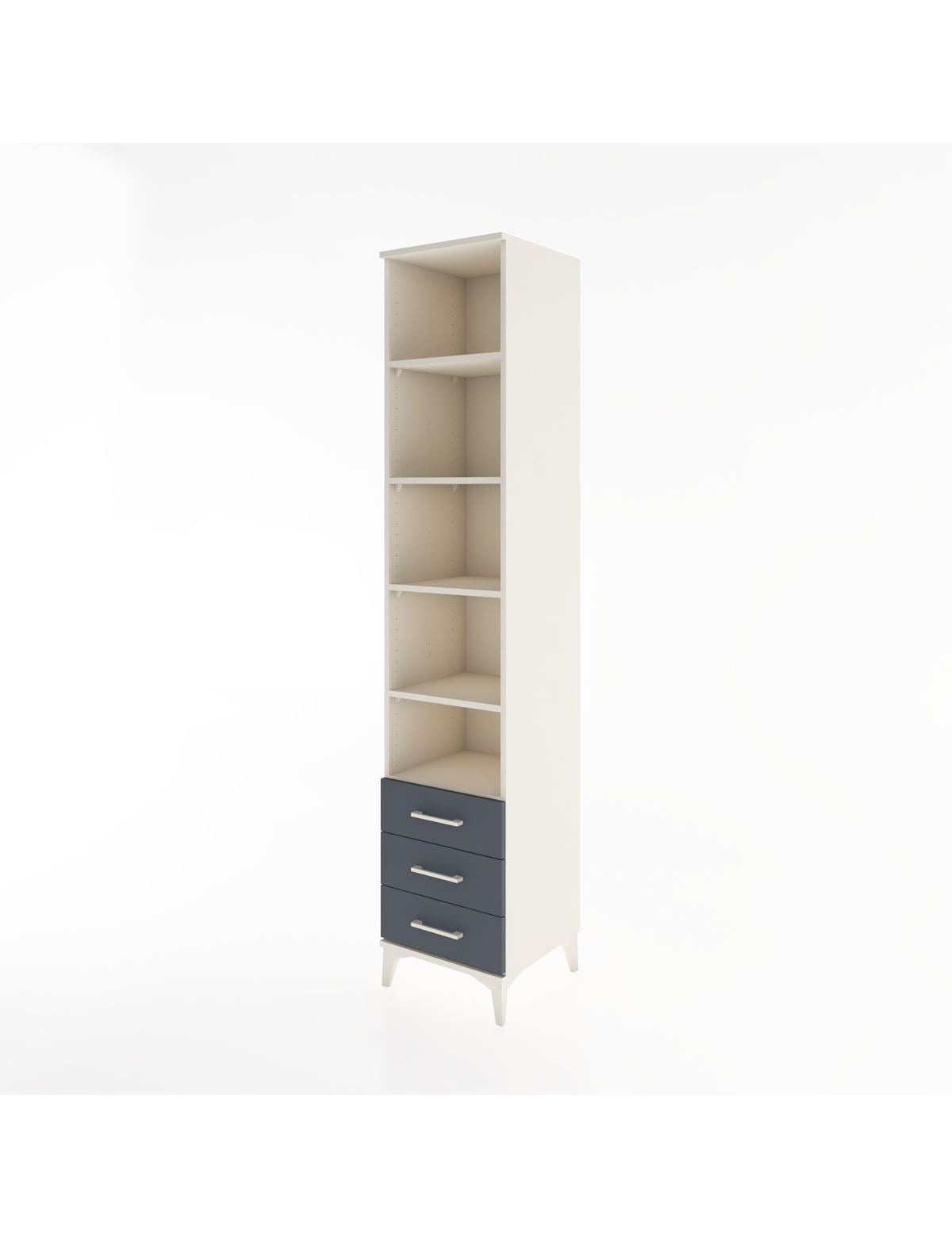 Hyperion Dolap 5 Raflı 3 Çekmeceli 44x44x221 - S61M019V2B