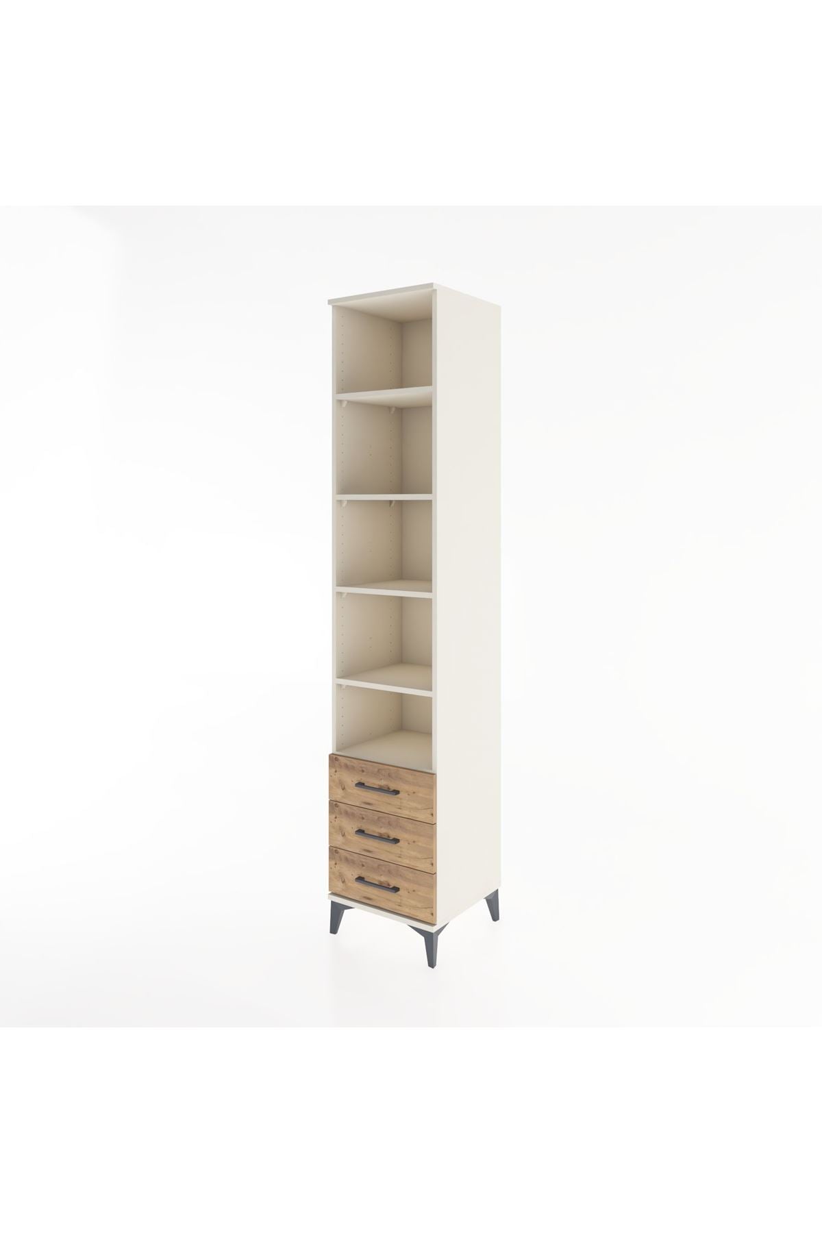 Hyperion Dolap 5 Raflı 3 Çekmeceli 44x44x221 - S61M019V3B