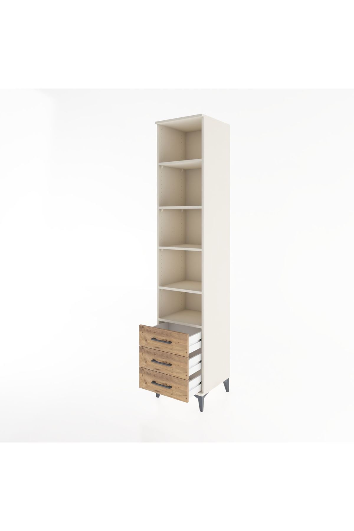 Hyperion Dolap 5 Raflı 3 Çekmeceli 44x44x221 - S61M019V3B