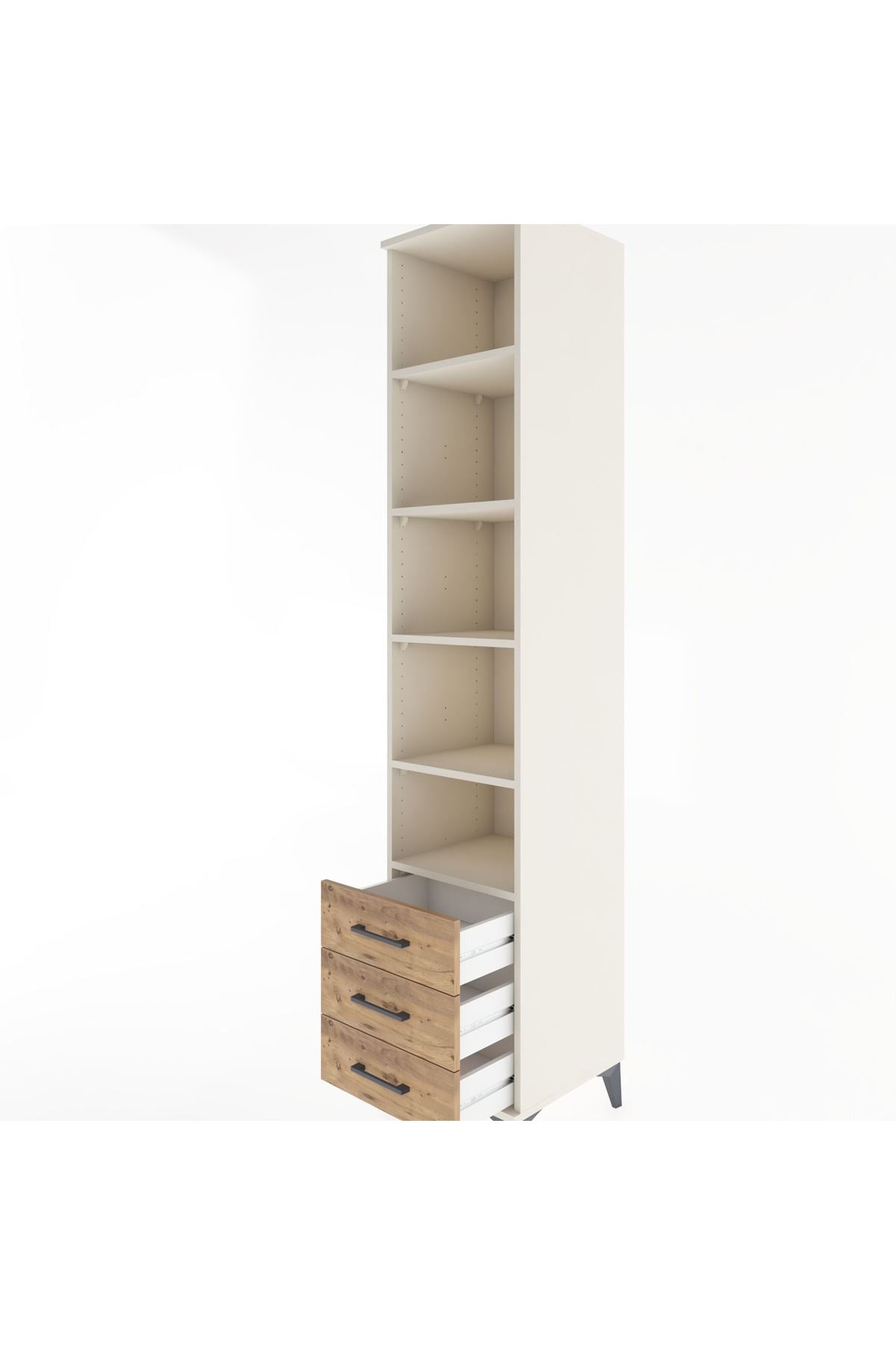 Hyperion Dolap 5 Raflı 3 Çekmeceli 44x44x221 - S61M019V3B