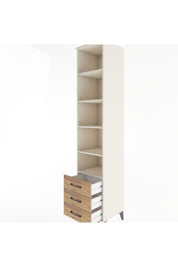 Hyperion Dolap 5 Raflı 3 Çekmeceli 44x44x221 - S61M019V3B