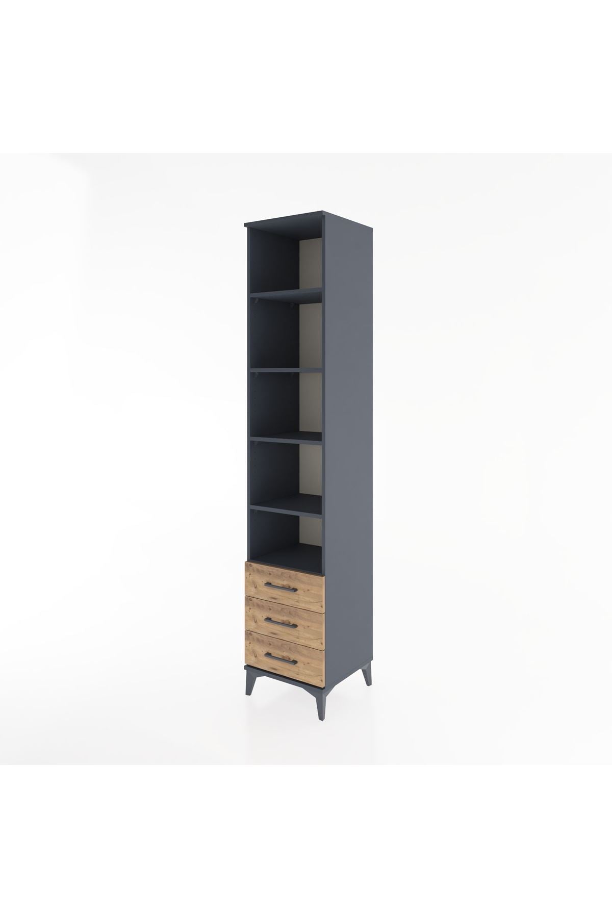 Hyperion Dolap 5 Raflı 3 Çekmeceli 44x44x221 - S61M019V6B
