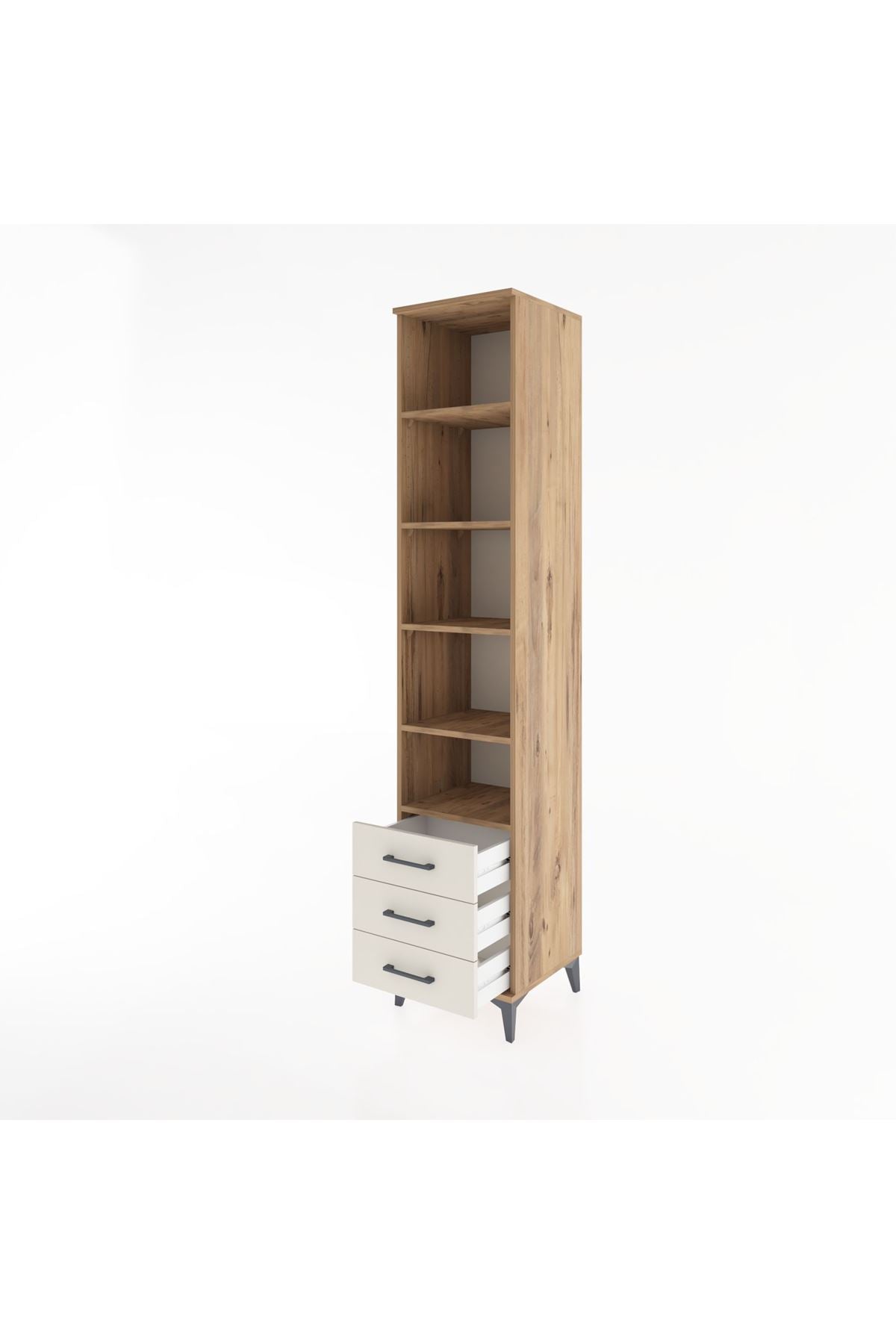 Hyperion Dolap 5 Raflı 3 Çekmeceli 44x44x221 - S61M019V7B