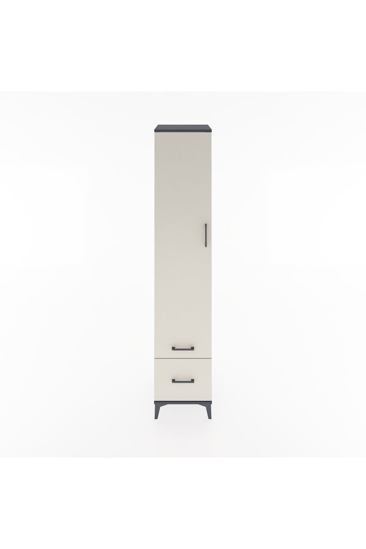 Hyperion Dolap 3 Raflı 2 Çekmeceli Tek Askılı 44x44x221 - S61M020V4B