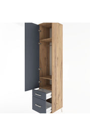 Hyperion Dolap 3 Raflı 2 Çekmeceli Tek Askılı 44x44x221 - S61M020V8B