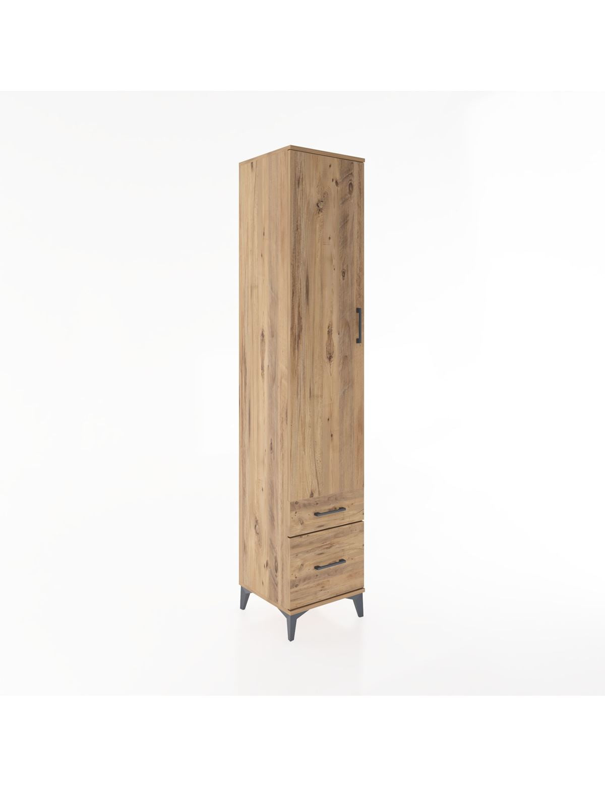 Hyperion Dolap 3 Raflı 2 Çekmeceli Tek Askılı 44x44x221 - S61M020V9B