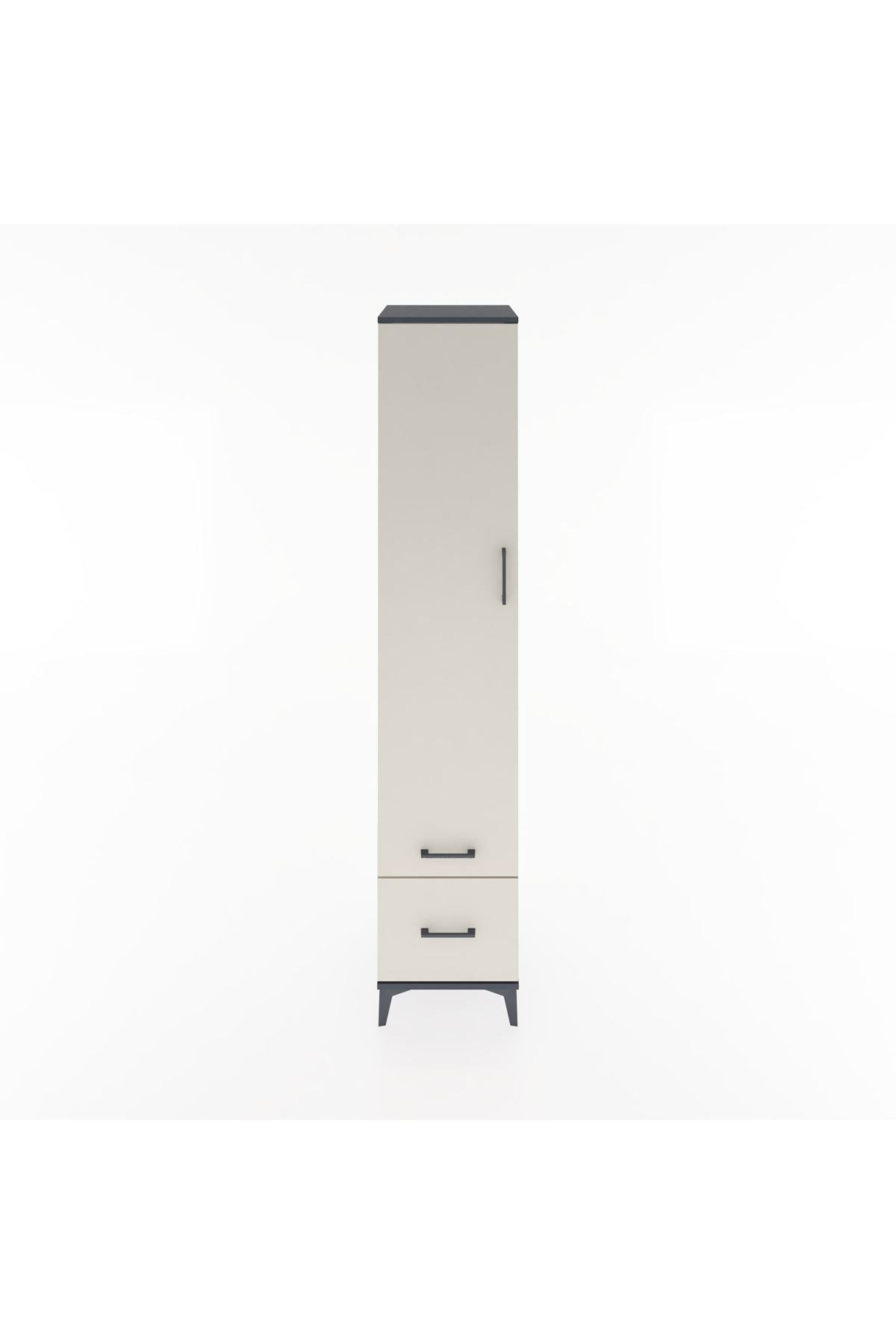 Hyperion Dolap 5 Raflı 2 Çekmeceli Tek Kapaklı 44x44x221 - S61M021V4B
