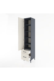 Hyperion Dolap 5 Raflı 2 Çekmeceli Tek Kapaklı 44x44x221 - S61M021V4B