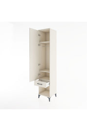 Hyperion Dolap 3 Raflı Tek Çekmeceli Tek Askılı 44x44x221 - S61M023V1B