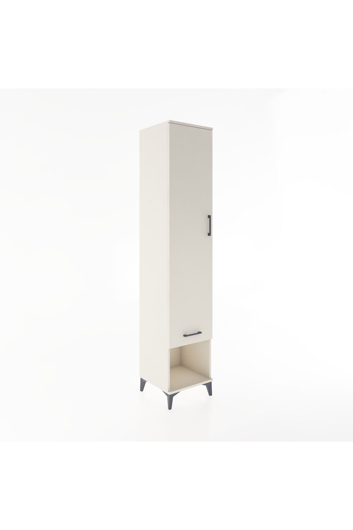 Hyperion Dolap 3 Raflı Tek Çekmeceli Tek Askılı 44x44x221 - S61M023V1B