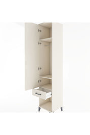 Hyperion Dolap 3 Raflı Tek Çekmeceli Tek Askılı 44x44x221 - S61M023V1B