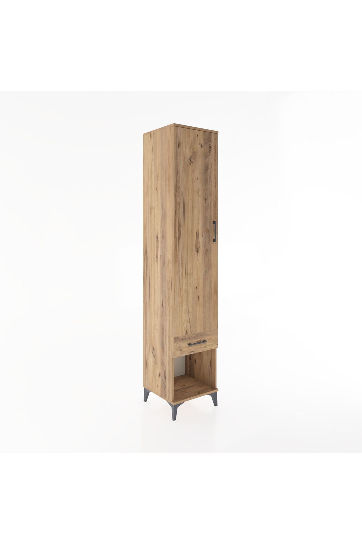Hyperion Dolap 3 Raflı Tek Çekmeceli Tek Askılı 44x44x221 - S61M023V9B