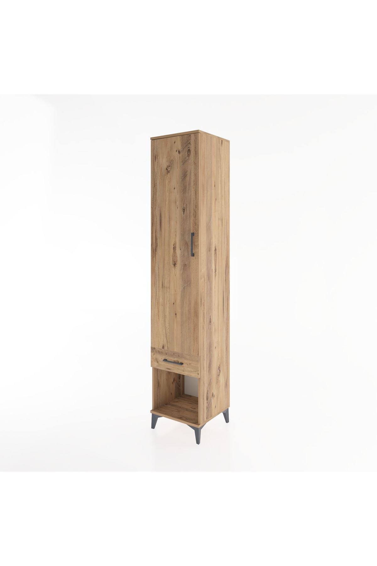 Hyperion Dolap 3 Raflı Tek Çekmeceli Tek Askılı 44x44x221 - S61M023V9B