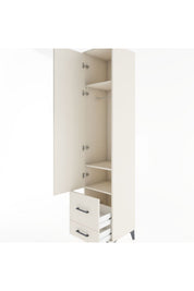 Hyperion Dolap 3 Raflı 2 Çekmeceli Tek Askılı 44x44x221 - S61M025V1B