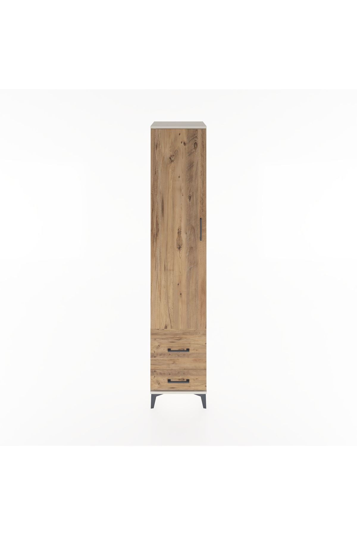Hyperion Dolap 3 Raflı 2 Çekmeceli Tek Askılı 44x44x221 - S61M025V3B