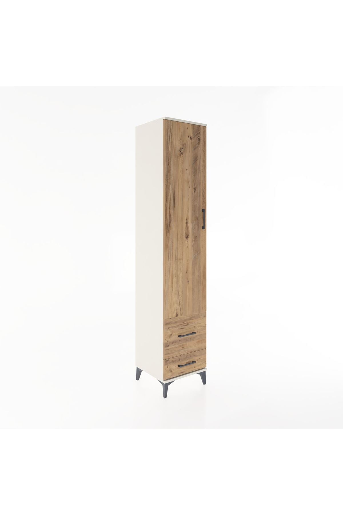 Hyperion Dolap 3 Raflı 2 Çekmeceli Tek Askılı 44x44x221 - S61M025V3B