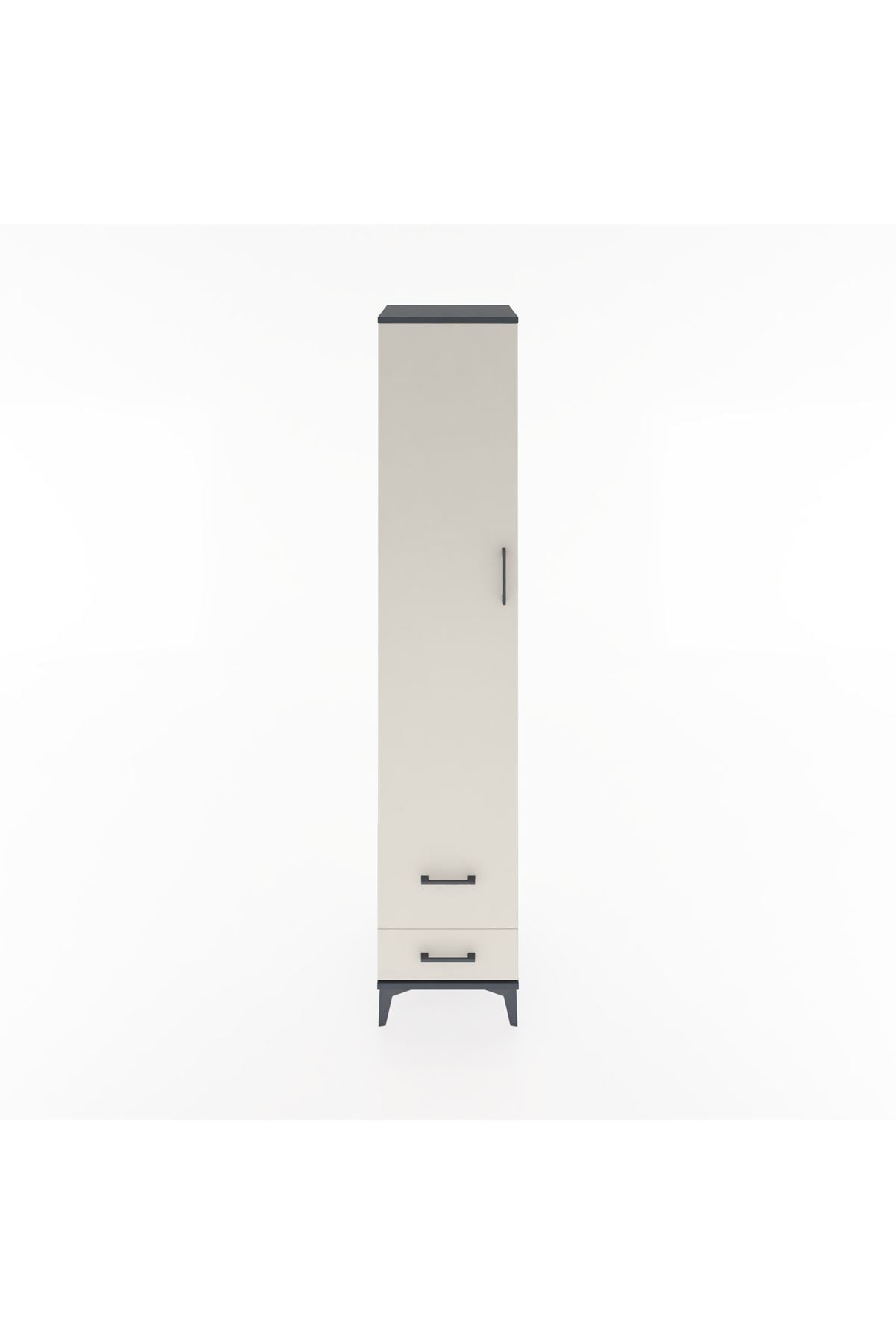 Hyperion Dolap 3 Raflı 2 Çekmeceli Tek Askılı 44x44x221 - S61M025V4B