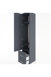 Hyperion Dolap 3 Raflı 2 Çekmeceli Tek Askılı 44x44x221 - S61M025V5B