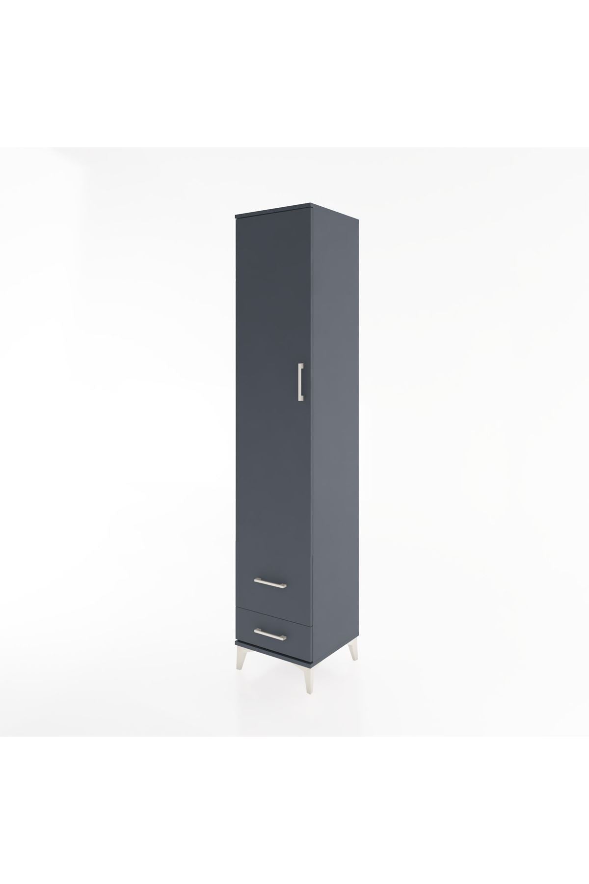 Hyperion Dolap 3 Raflı 2 Çekmeceli Tek Askılı 44x44x221 - S61M025V5B