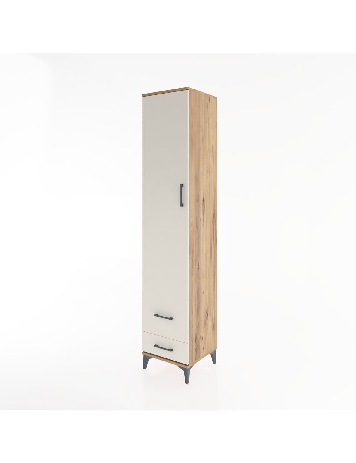 Hyperion Dolap 3 Raflı 2 Çekmeceli Tek Askılı 44x44x221 - S61M025V7B