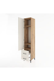 Hyperion Dolap 3 Raflı 2 Çekmeceli Tek Askılı 44x44x221 - S61M025V7B