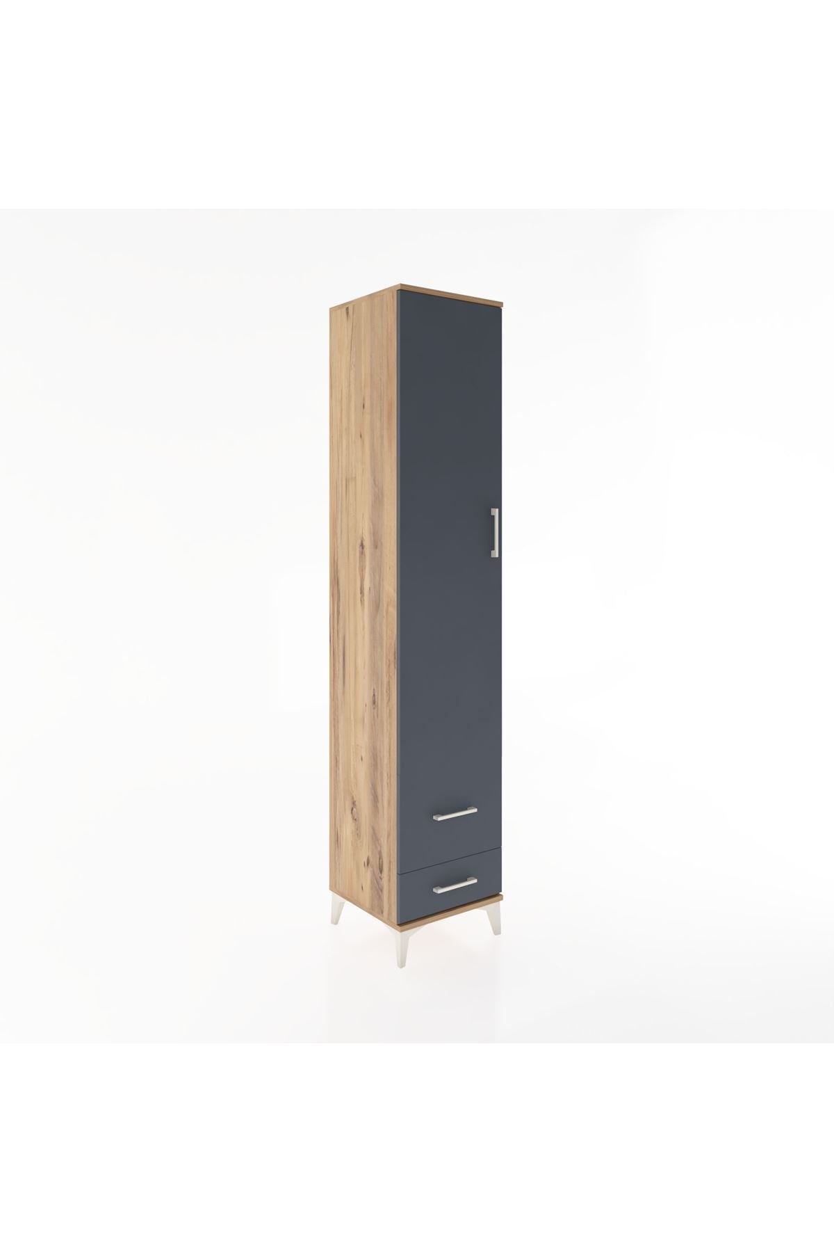 Hyperion Dolap 3 Raflı 2 Çekmeceli Tek Askılı 44x44x221 - S61M025V8B
