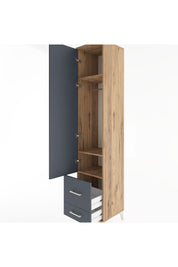 Hyperion Dolap 3 Raflı 2 Çekmeceli Tek Askılı 44x44x221 - S61M025V8B