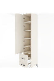 Hyperion Dolap 5 Raflı 2 Çekmeceli Tek Kapaklı 44x44x221 - S61M026V1B
