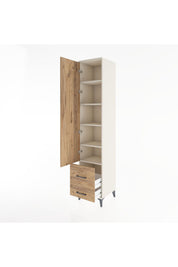 Hyperion Dolap 5 Raflı 2 Çekmeceli Tek Kapaklı 44x44x221 - S61M026V3B