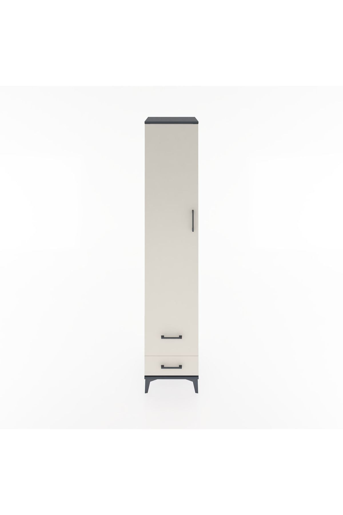 Hyperion Dolap 5 Raflı 2 Çekmeceli Tek Kapaklı 44x44x221 - S61M026V4B