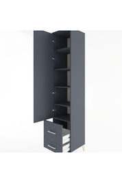 Hyperion Dolap 5 Raflı 2 Çekmeceli Tek Kapaklı 44x44x221 - S61M026V5B