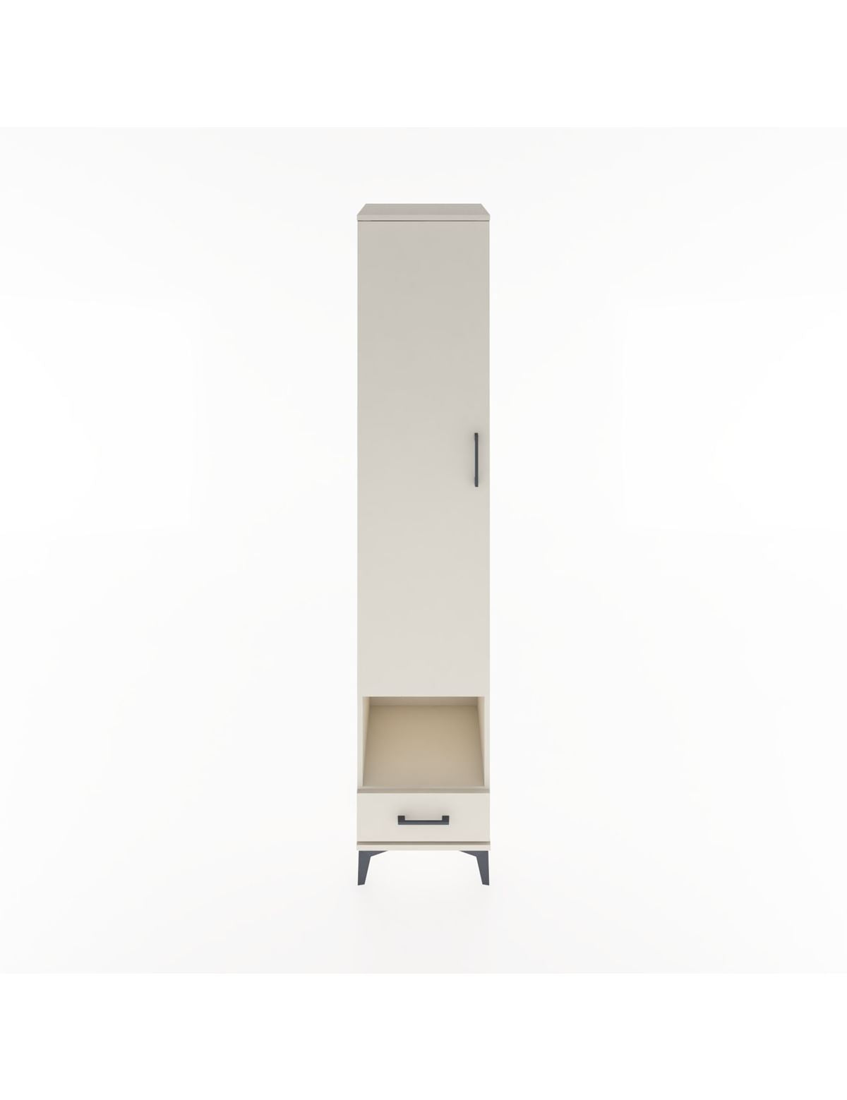 Hyperion Dolap 4 Raflı Tek Çekmeceli Tek Askılı 44x44x221 - S61M028V1B