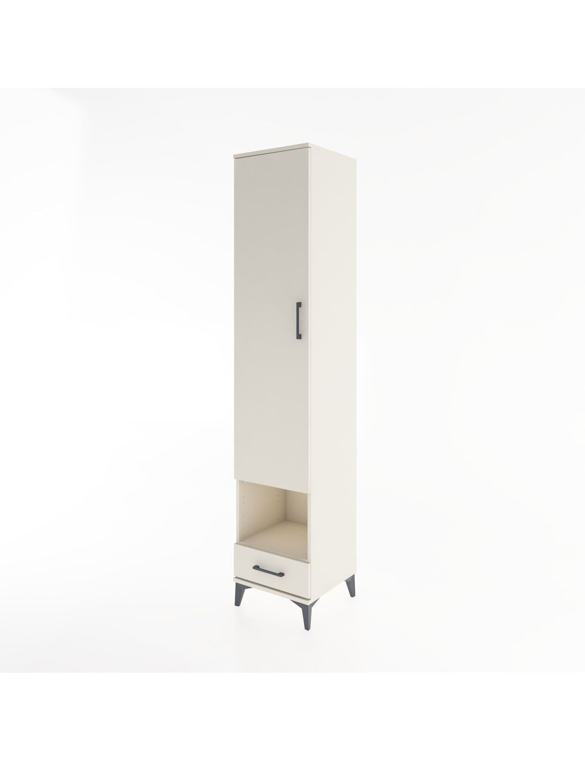 Hyperion Dolap 4 Raflı Tek Çekmeceli Tek Askılı 44x44x221 - S61M028V1B
