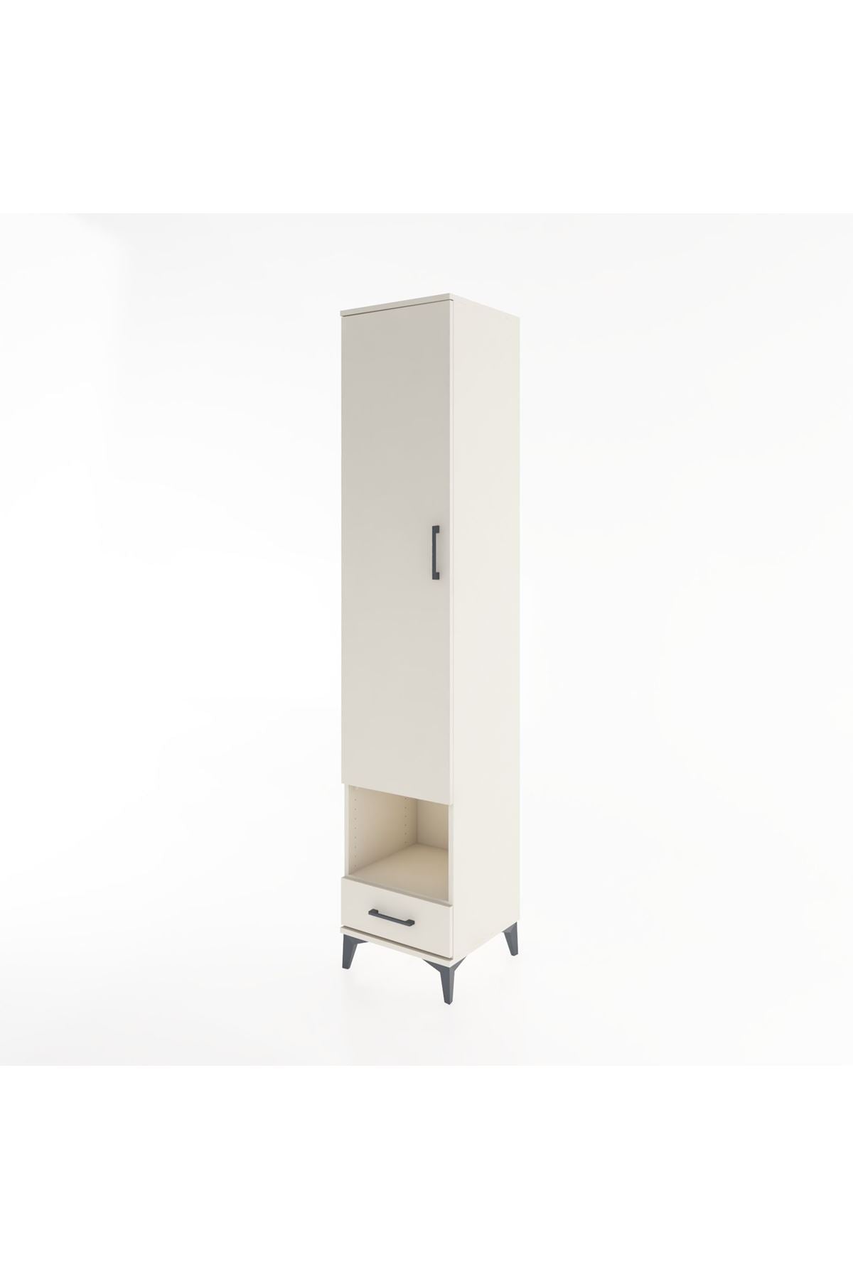 Hyperion Dolap 4 Raflı Tek Çekmeceli Tek Askılı 44x44x221 - S61M028V1B