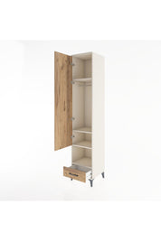 Hyperion Dolap 4 Raflı Tek Çekmeceli Tek Askılı 44x44x221 - S61M028V3B
