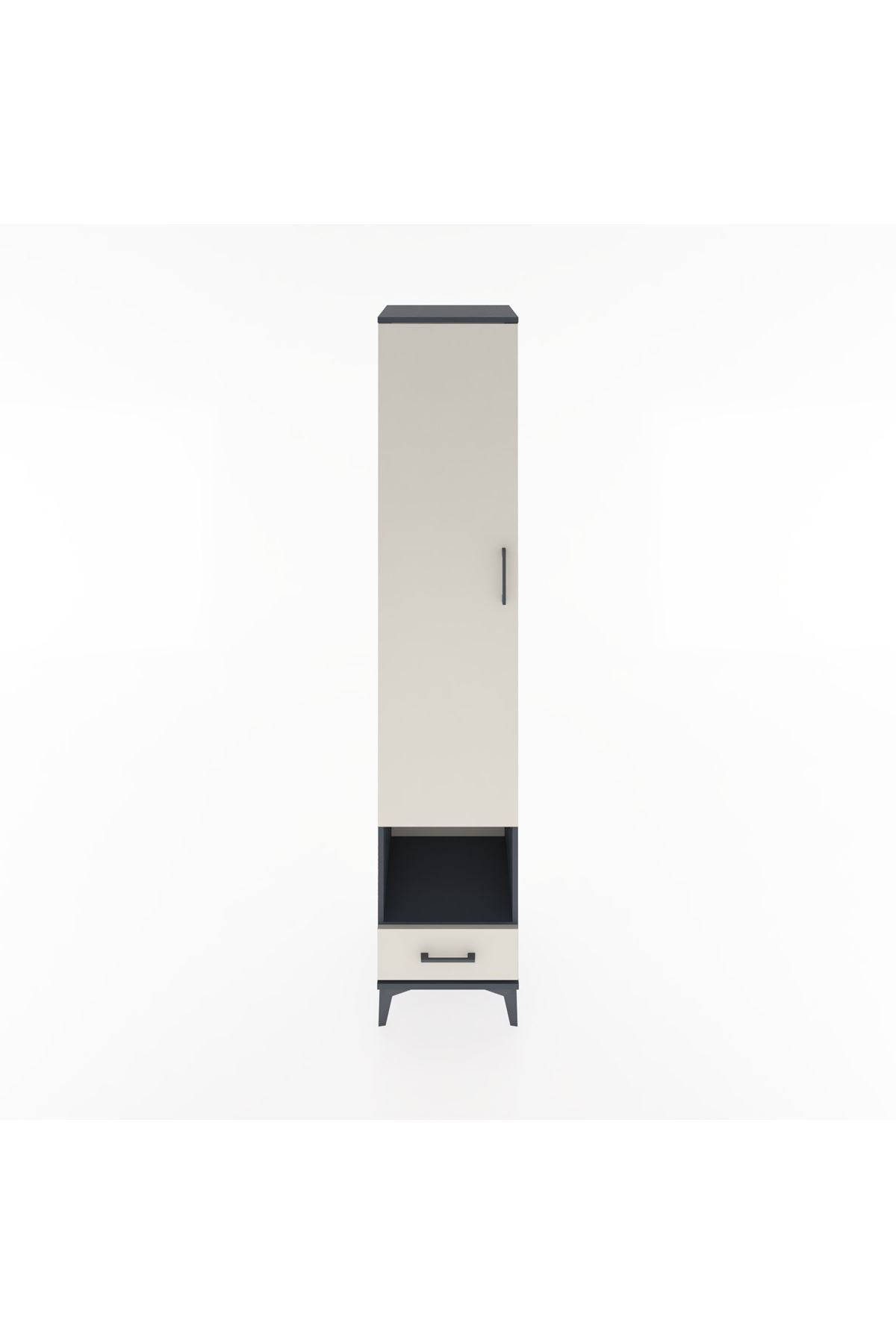 Hyperion Dolap 4 Raflı Tek Çekmeceli Tek Askılı 44x44x221 - S61M028V4B