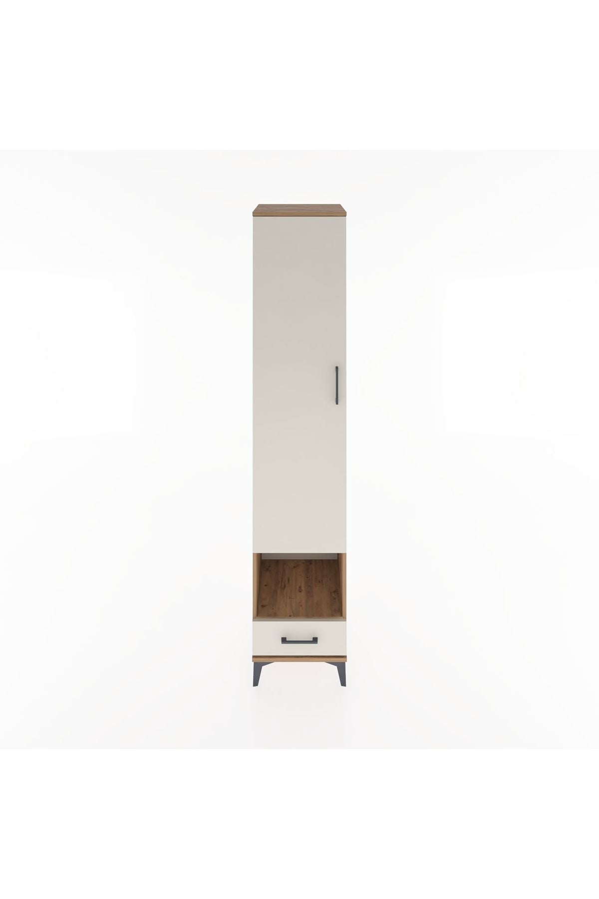 Hyperion Dolap 4 Raflı Tek Çekmeceli Tek Askılı 44x44x221 - S61M028V7B
