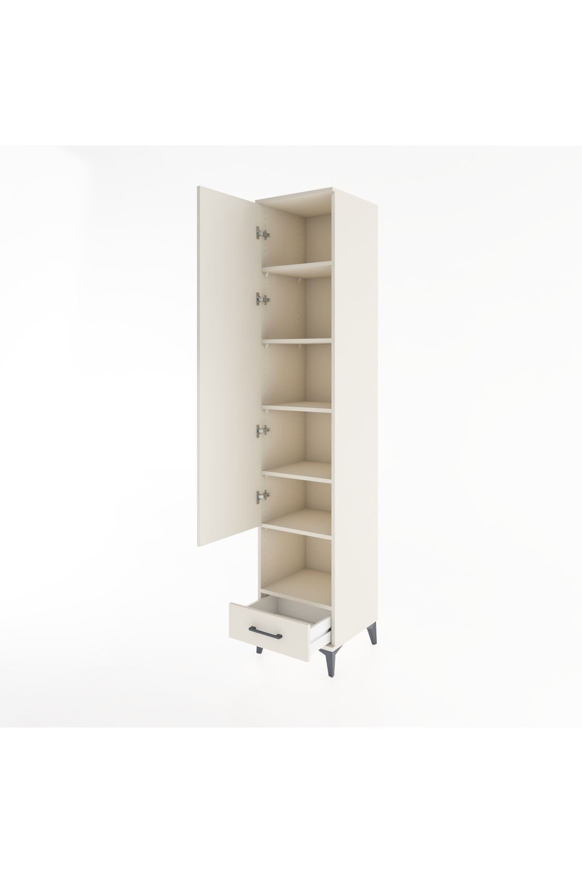 Hyperion Dolap 6 Raflı Tek Çekmeceli Tek Kapaklı 44x44x221 - S61M029V1B