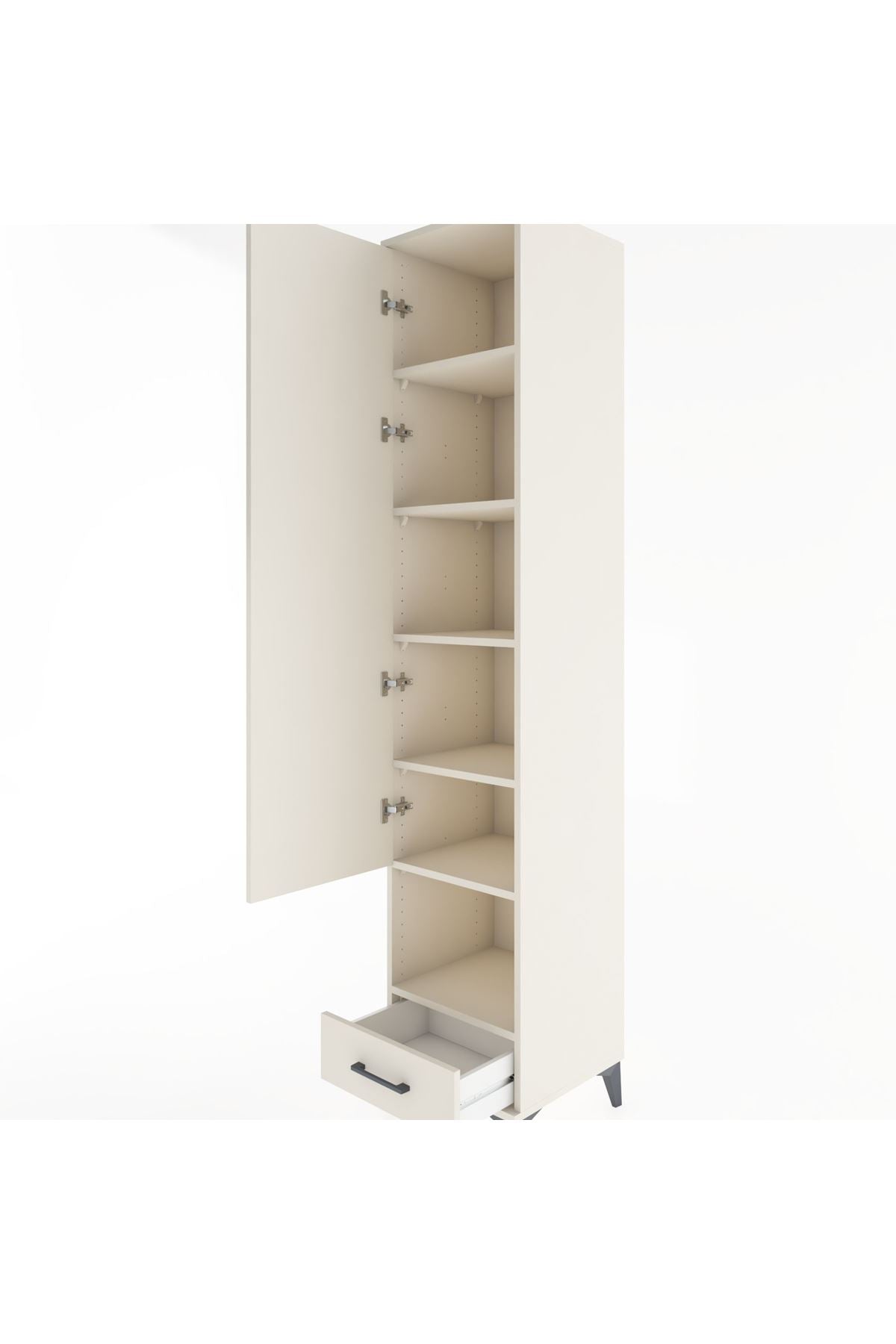 Hyperion Dolap 6 Raflı Tek Çekmeceli Tek Kapaklı 44x44x221 - S61M029V1B