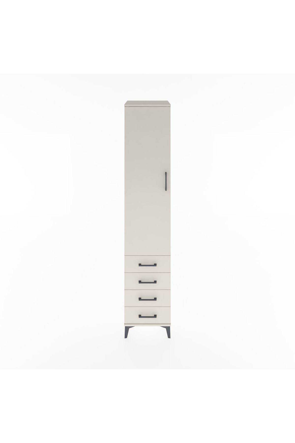 Hyperion Dolap 2 Raflı 4 Çekmeceli Tek Askılı 44x44x221 - S61M030V1B